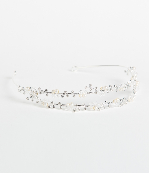 Crystal Pearl & Rhinestone Tiara