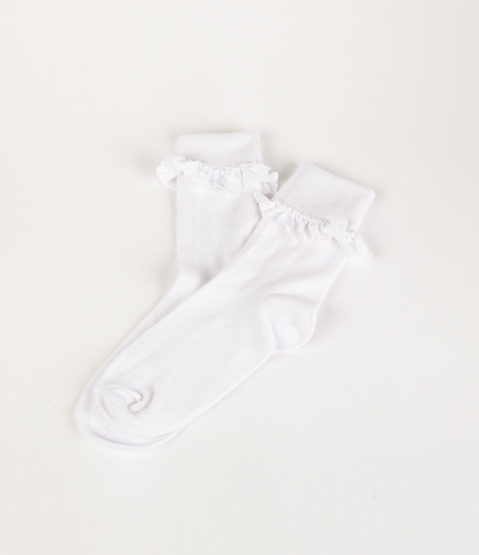 White Frilly  Socks