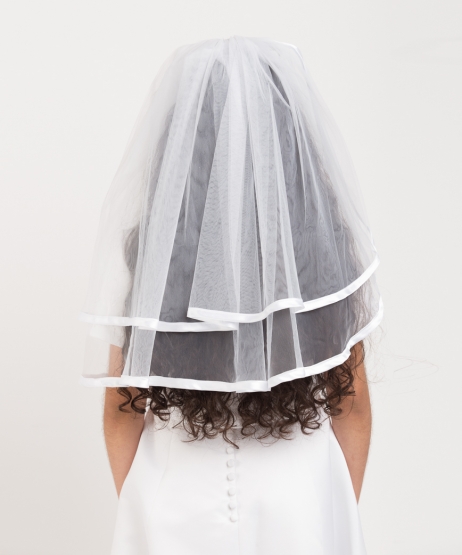 Satin Edge  Plain Veil